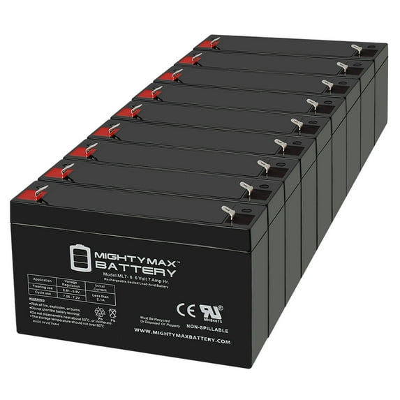 6V 7Ah SLA Replacement Battery for Enduring 3FM7 - 9 Pack