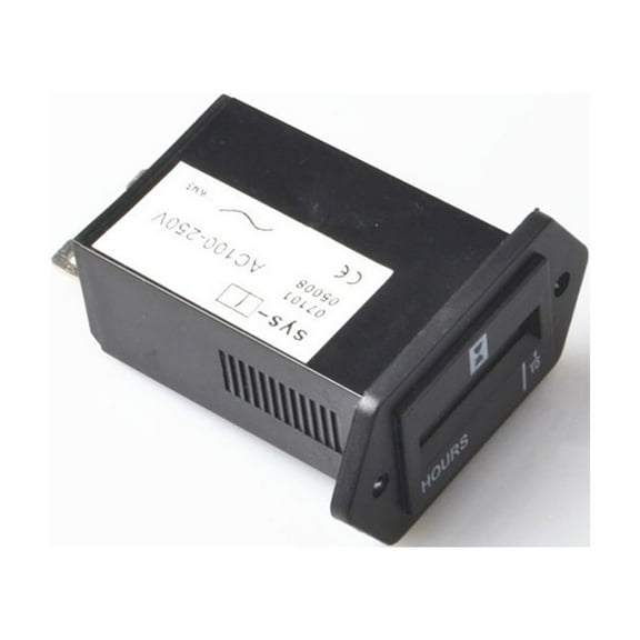 6V-80V Engine Motor Mechanical Hour Meter Timer Gauge Generator Seal Counter Diesel Gasoline Engine Generator Hm002 Hs Accessory Fangkenuo