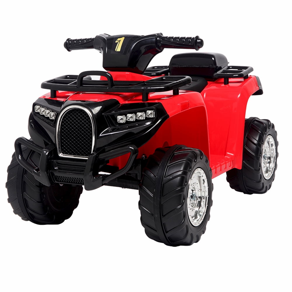 6V Battery Powered Kids Electric Cars for Toddlers, DFITO 4 Wheeler Ride on Car with Single