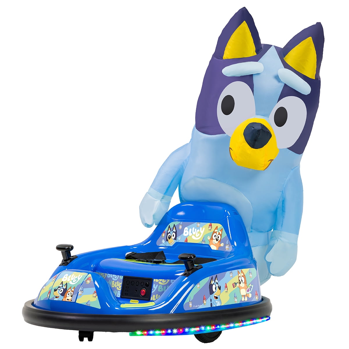 Bluey 6V ImaginAir Ride-On Bumper Car with Inflatable Character