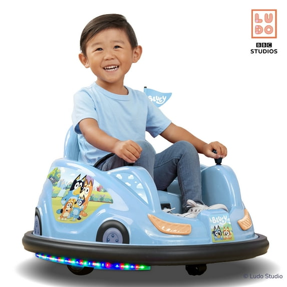 6V Bluey Bumper Car Ride on Toy for Children, by Flybar, 1 Count