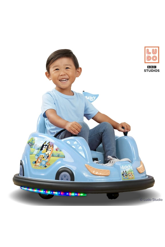 6V Bluey Bumper Car Ride on Toy for Children, by Flybar, 1 Count