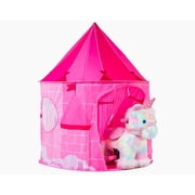 Dynacraft Unicorn 6V Plush Ride-on, Ages 18 Months-3 Years, with Pink Castle Tent, 1 Count