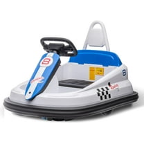 6V Electric Bumper Car for Toddlers, 360° Spin Ride-On Toy w/LED Lights, Music & Horn, 2 Speeds, 1.9 MPH Max Speed,  Birthday Gift for Boys Girls 2-6 Years Old, Snow