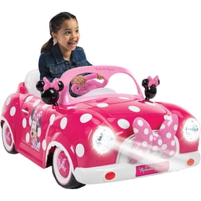 Huffy 6V Disney Minnie Mouse Convertible Ride-On Car with Remote Control, Ages 3-7, Kids, Pink