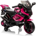 thumbnail image 1 of 6V Kids Motorcycle, Electric Ride On Car Toy with Training Wheels, Working Headlight, Horn & Music, Battery Powered Ride On Motorcycle Toy for Toddler Kids Boys Girls Ages 3-6, 1 of 9