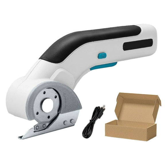 6V Lithium-Ion Circular Knife Cutter Professional Cordless Fabric Cardboard Cutting Tool With 8Mm Curved Scissors 11000 Cuts/Minute High-Frequency Cutting Lightweight