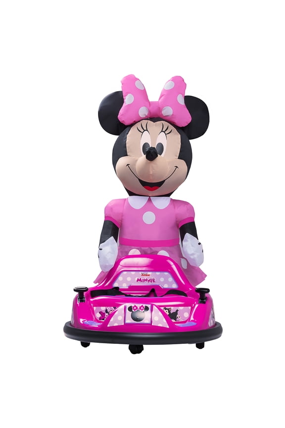 6V ImaginAir Ride on Bumper Car with Inflatable Minnie Character and Rechargeable Battery