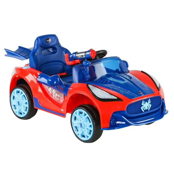 6V Spider-Man Super Car, Battery Powered Ride-on with Lights and Sounds, by Dynacraft
