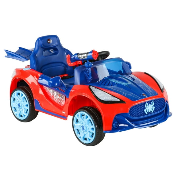 6V Spider-Man Super Car, Battery Powered Ride-on with Lights and Sounds, by Dynacraft