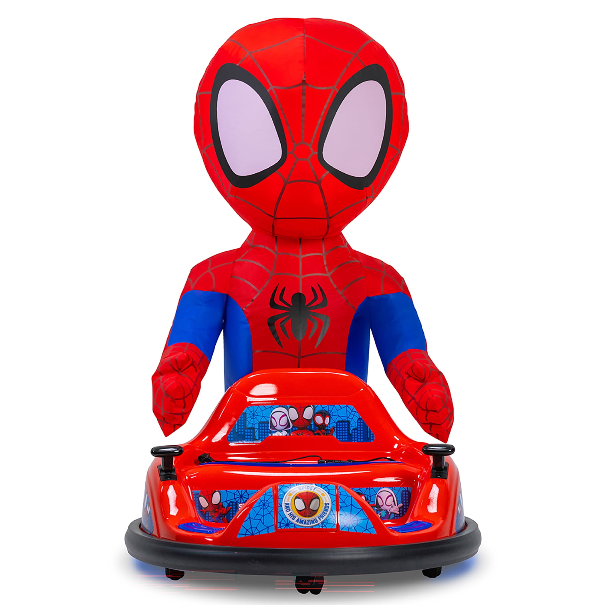 Marvel Spider-Man Spidey ImaginAir 6V Powered Ride-On Bumper Car with Inflatable Character