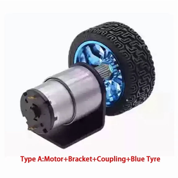 6V12V24V JGB37-520 Smart/Intelligent Car Chassis Kit DC Motor+Tyre+Bracket+Encoder+Coupling Tracking Two-Wheeled Self-Balancing
