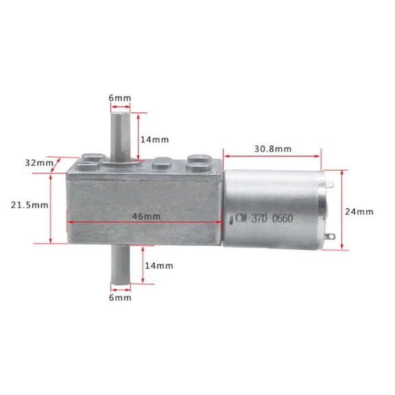 6V12V24V worm gear motor adjustable speed reducer motor reversible self-lock for JGY370