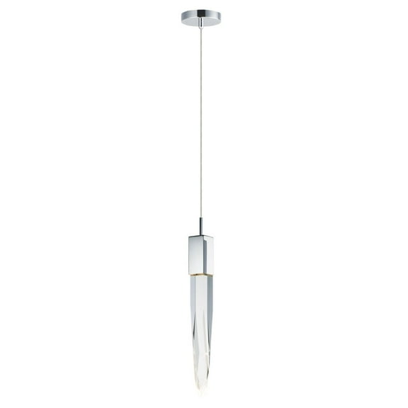 E31241-20PC ET2 Lighting Quartz-6W 1 LED Pendant-4.75 Inches wide by 21 inches high-Polished Chrome Finish