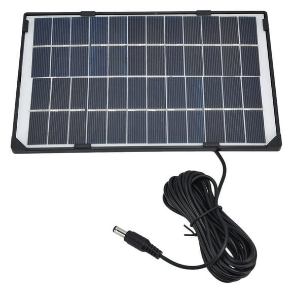 6W 12V Solar Panel, 137x210mm/5.4x8.3in  Output Efficiency Polysilicon Tablet Generator Low Light Efficiency  For Outdoor Camera