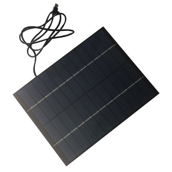 6W 12V Solar Panel with USB C Fast Charging for Outdoor Camping Travel Electronics