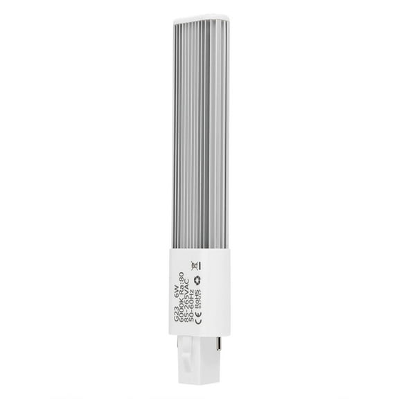 6W 2‑Pin LED Compact Lamp Horizontal Recessed Tube Light Bulb Lighting Fixtures G23 Cool