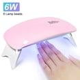 thumbnail image 1 of 6W Mini Nail Dryer Machine Portable 6 LED UV Manicure Lamp Home Use Nail Lamp For Drying Polish Varnish With USB Cable, 1 of 6