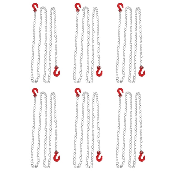 6X 1:10 RC Crawler Accessories Tow Chain with Trailer Hook for Axial SCX10 90046 CC01 D90 D110