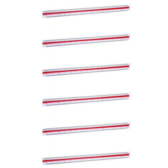 6X 1:20 1:25 1:50 1:75 1:100 1:125 Plastic Triangular Scale Ruler