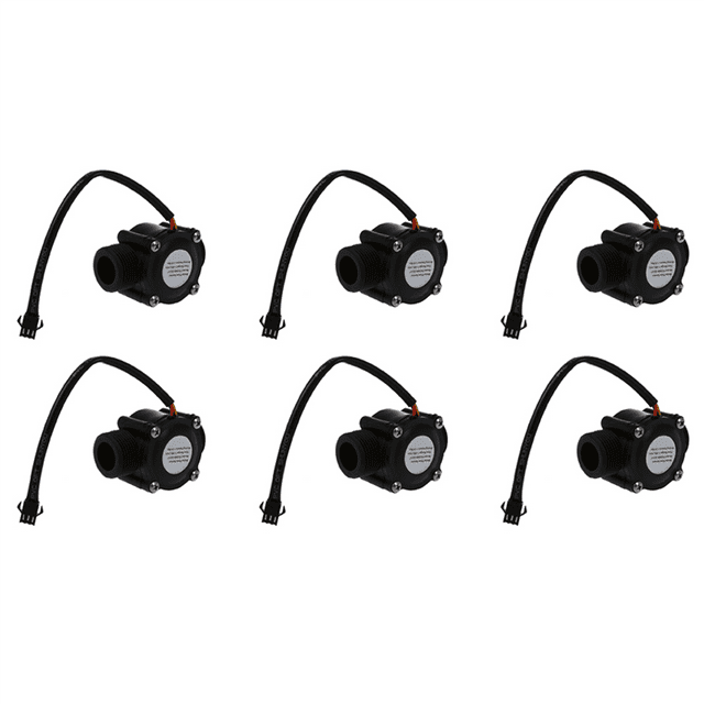 6X 160L/Min DC 524V Hall Effect Water Flow Sensor Counter Meter