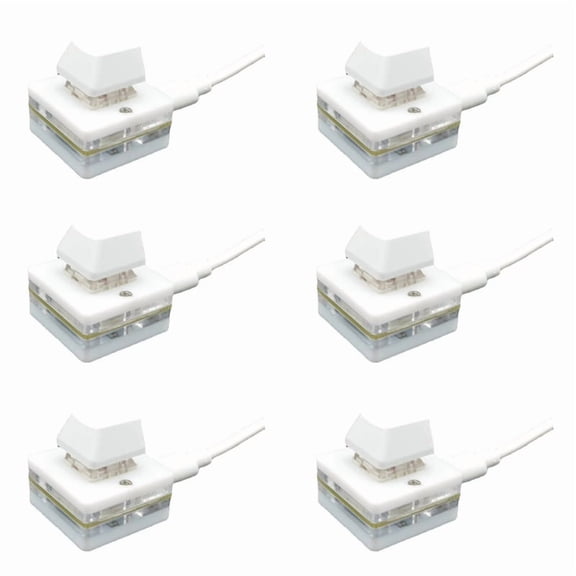 For & 6-Pack USB Macro Keyboard with 1-Key Shortcuts, Programmable Keys, White ABS