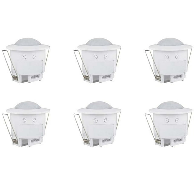 6X 110V220V 360° Infrared Recessed PIR Ceiling Motion Sensor Detector