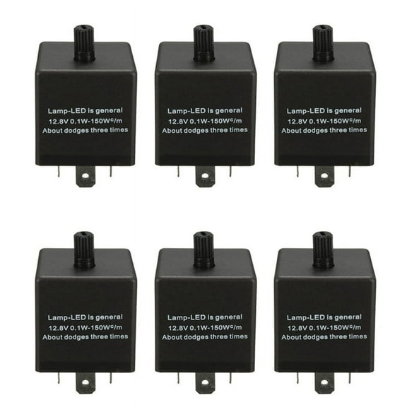 6X 12V 3 Pin LED Adjustable Car Flasher Flash Relay for Turn Signal Light Indicator