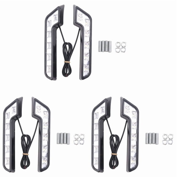 6X 12V Super Bright DRL LED Daytime Running Lights for Cars Auto Waterproof LED Driving Lights Fog