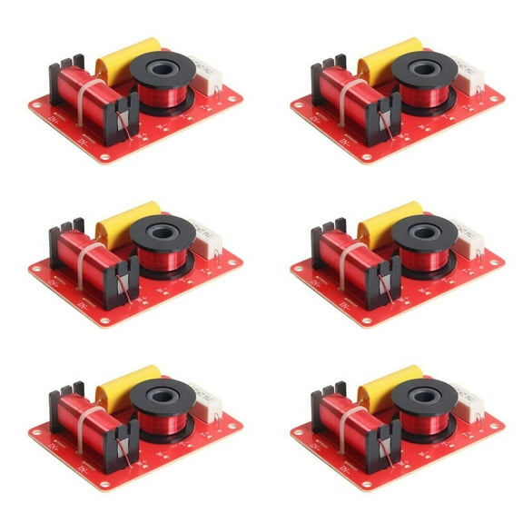 6X 130W Speaker Crossover 2 Way High-Low 8 Ohm Frequency Divider for 6 Inch Speaker