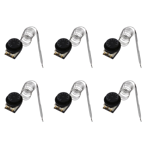 6X 1NC 1NO AC 250V/380V 16A 0-40C Temperature Control Switch Capillary Thermostat