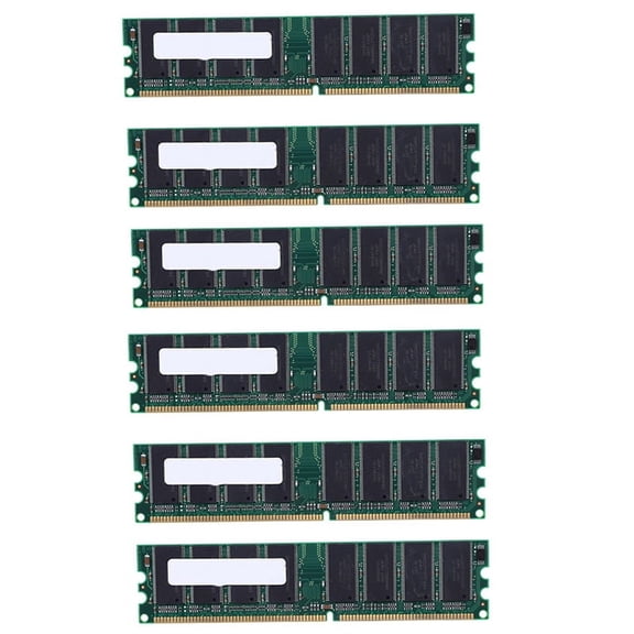 6X 2.6V DDR 400MHz 1GB Memory 184Pins PC3200 Desktop for RAM CPU GPU APU Non-ECC CL3 DIMM
