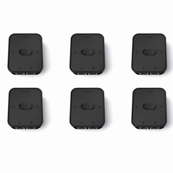 6X 2 Port RJ45 LAN CAT6 Network Switch Selector 1000Mbps 2in1 Out/1 in 2 Out Internal External Network Switcher Splitter