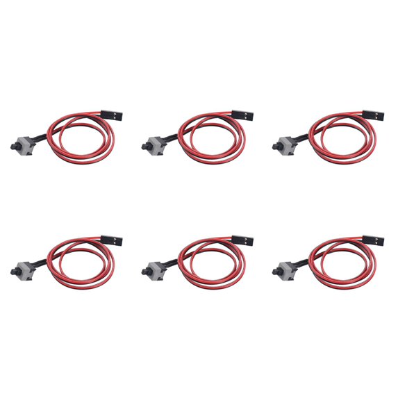 6X 20.5 Inch Long Power Button Switch Cable for PC Switches Reset ...