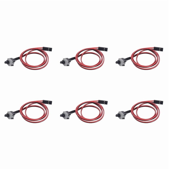 6X 20.5 Inch Long Power Button Switch Cable for PC Switches Reset Computer
