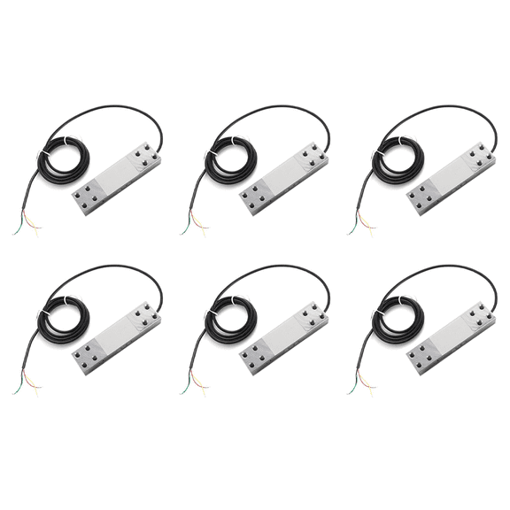 6X 200 Kg Electronic Scale Sensor Digital Load Cell Weight Sensor Platform Load Cell Single Point Beam Sensor,6 * Electronic platform scale,silver