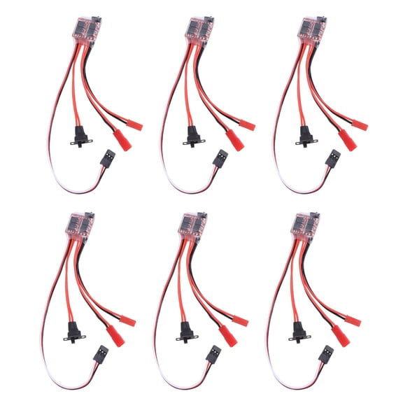 6X 20A Bustophedon ESC Brushed Speed Controller for RC Car Truck Boat
