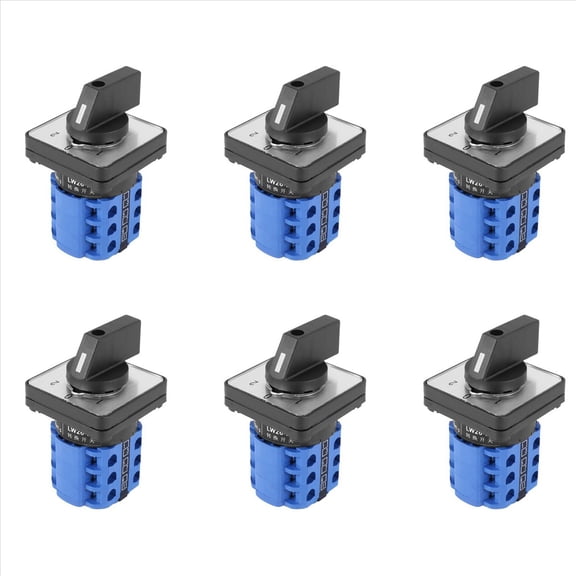 6X 3 Positions On-Off-on Changeover Control Rotary Cam Switch 20A