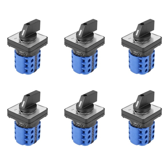6X 3 Positions On--on Changeover Control Rotary Cam Switch 20A