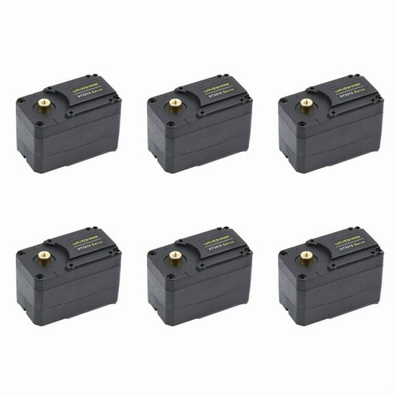 6X 30Kg High High Torque Programmable 360degree Magnetic Encoder Serial Bus Servo ST3215 12V Two-Way,6 x 30kg serial bus servo,Black