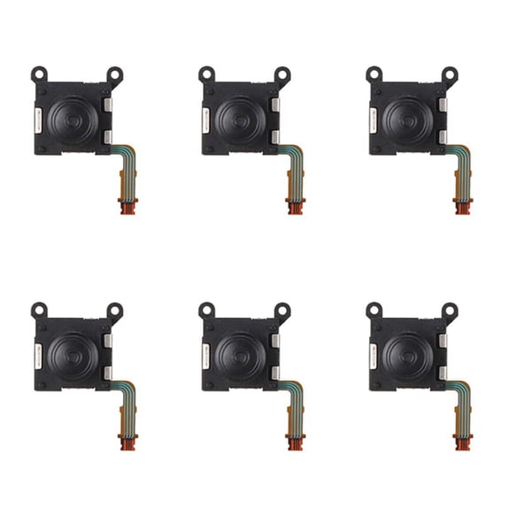 6X 3D Analog Joystick Thumbstick Stick Module Replacement for 2000,6 * Analog 3D Button Joystick for PS Vita PSV 2000,black & white