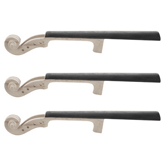 6X 4/4 Size Maple Violin Neck Fingerboard Violin DIY Kit with Hand Carved Scroll