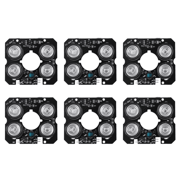 6X 4 Array IR Led Spot Light Infrared 4x IR LED Board for CCTV Cameras Night Vision (52mm Diameter)