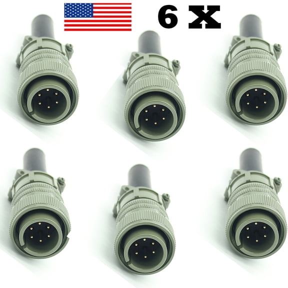 6X 6 Pin Male Plug For S12020-27 Linc Remote Foot pedal Welding Wire Feeder LN-7
