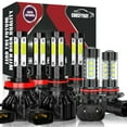 thumbnail image 1 of 6X 6000K White 9005 H11 9145 Hi-Lo Beam + Fog Light Combo LED Headlight Bulb Kit, 1 of 12