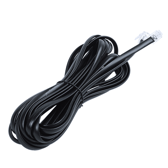 6X 6P6C RJ11 Telephone Extension Fax Modem Cable Line 5M Length Black