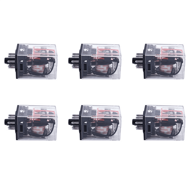 Weasch Power Relay MK2P-I, DC 24V Coil, DPDT, 8 Pin, With Plug-in Terminal Socket Base PF083A (1
