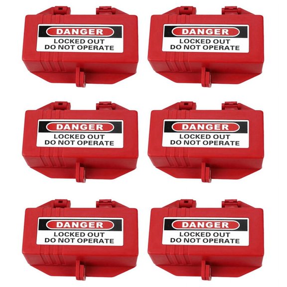 6X Appliances Power Plug Lock Box Washing Machine Washer TV Box Air Conditioning Plug Electric Plug Lock,6 x Plug lock box,Red