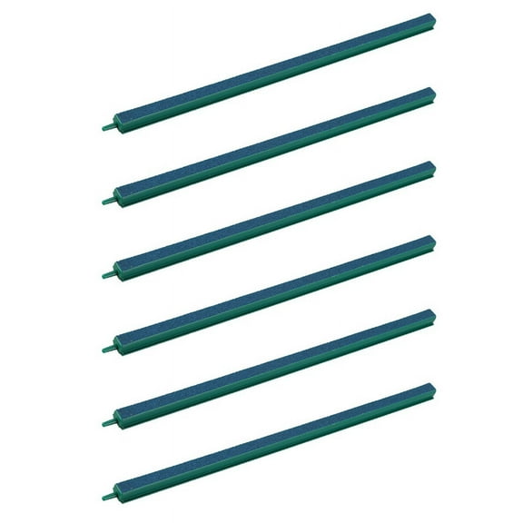 6X Aquarium Fish Tank Bubble Air Stone Bar Oxygen Pump Green+Blue 16 Inch