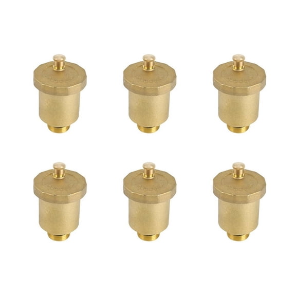 6X Brass Automatic Air Vent Valve 1/2 Inch Male Thread for Solar Water Heater Pressure Relief Valve Tools Air Vent Valve